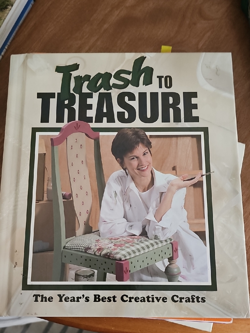 Trash to Treasure Craft Book - Cream & Green Cover